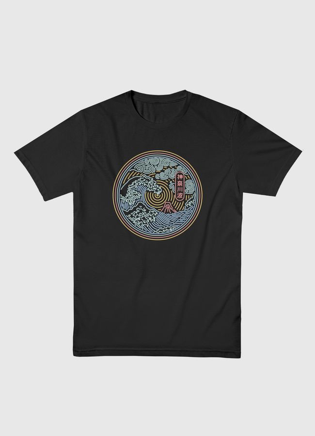 Neon Kanagawa Wave - Men Basic T-Shirt
