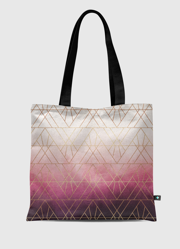 Pink Ombre Triangles Tote Bag