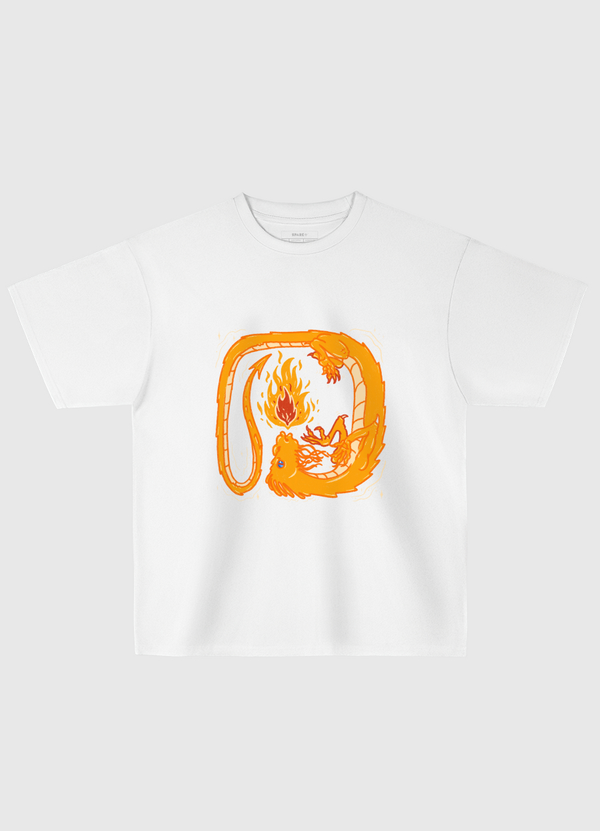 Dragon Flame Oversized T-Shirt