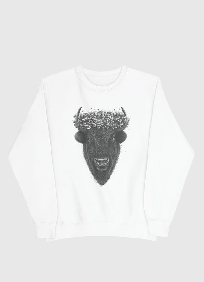 Floral Bison - Men Sweatshirt