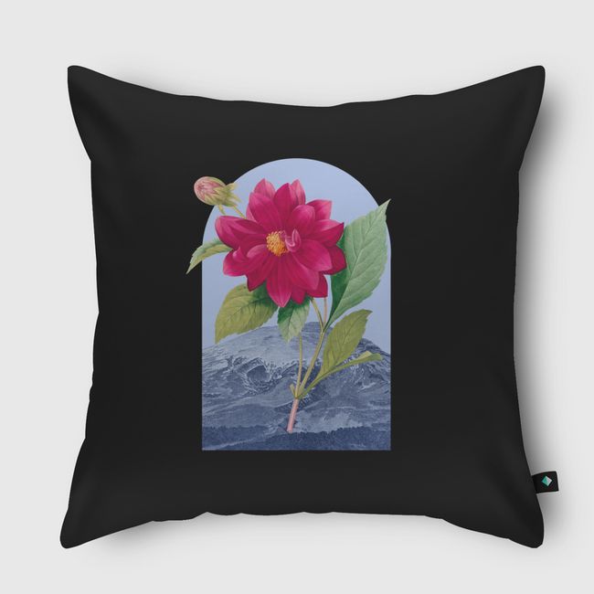 Floral Landscape Dahlia - Throw Pillow