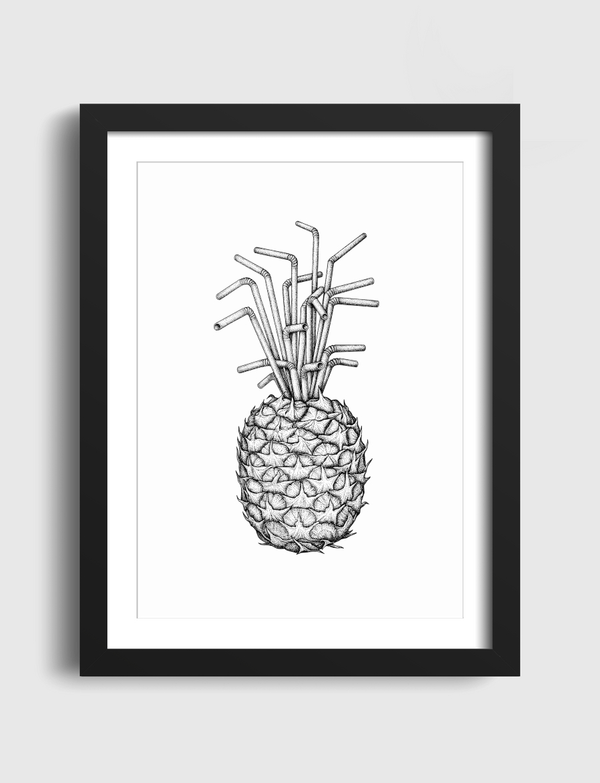 Pineapple straws Artframe