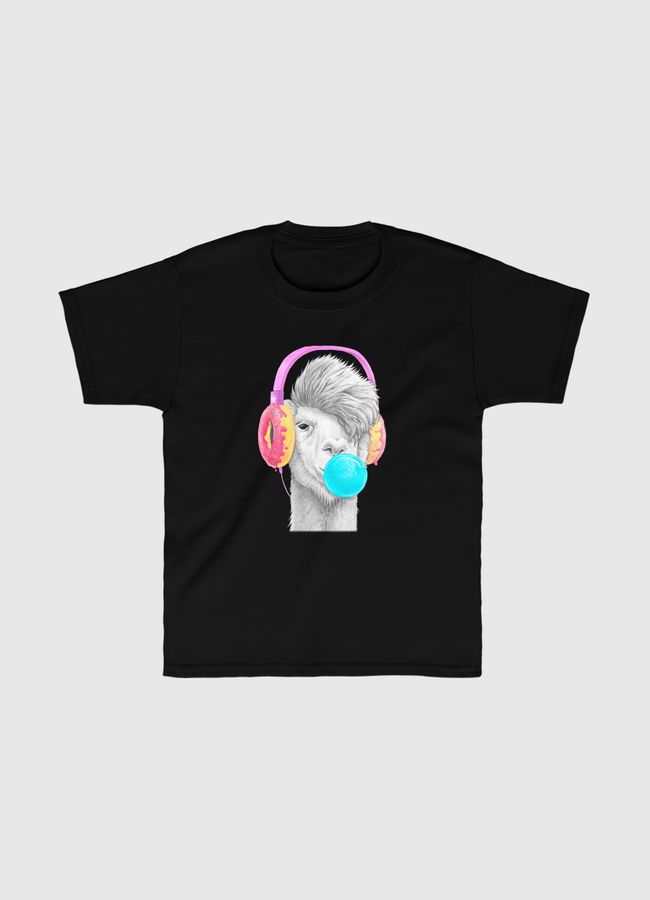 Lama in headphones - Kids Classic T-Shirt