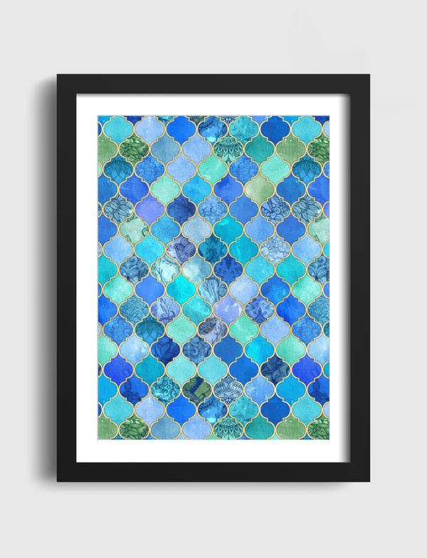 Cobalt Blue Moroccan Tiles Artframe