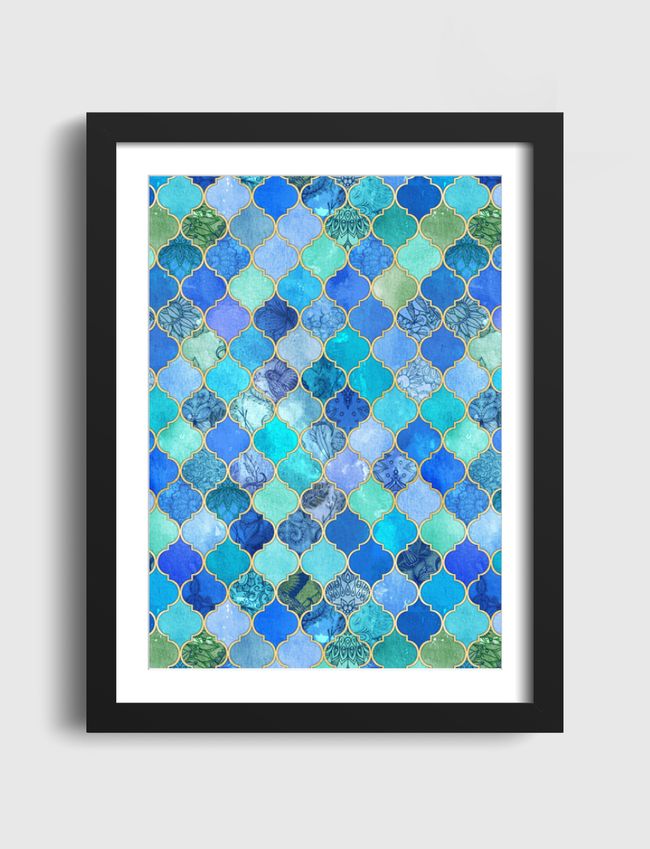 Cobalt Blue Moroccan Tiles - Artframe