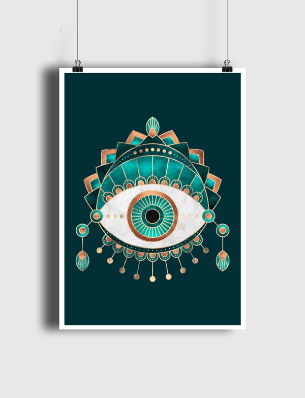 Teal Eye Poster