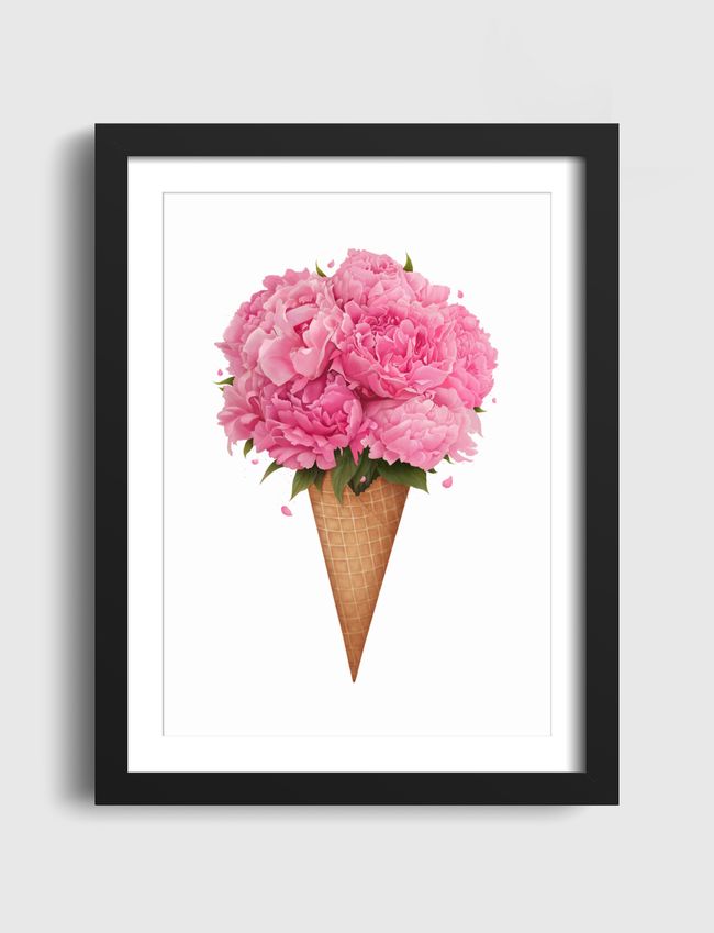 Ice cream with peonies - Artframe