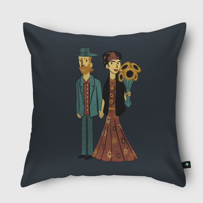 Love is Art Frida Van Gogh - Throw Pillow