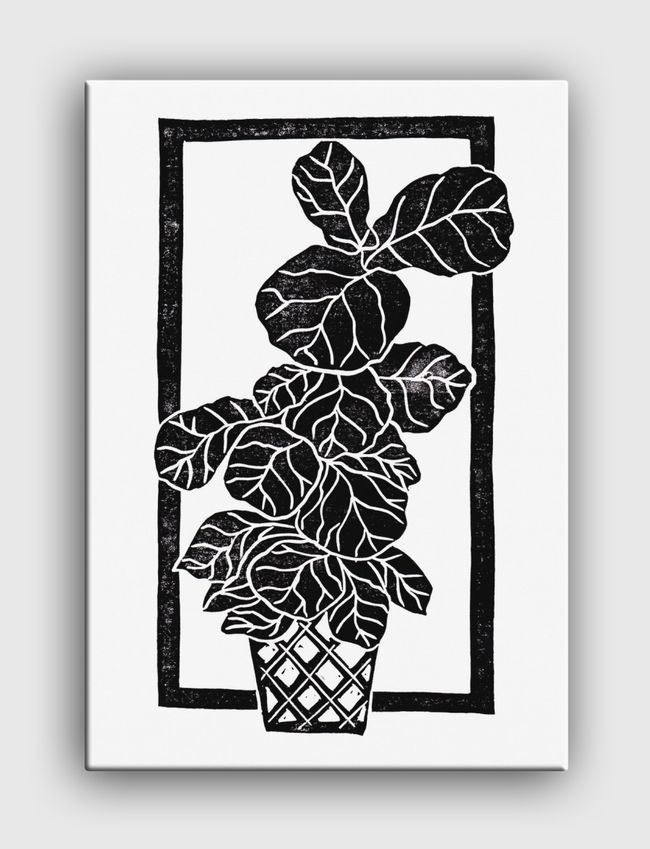 Fiddle Leaf Fig Blockprint - Canvas