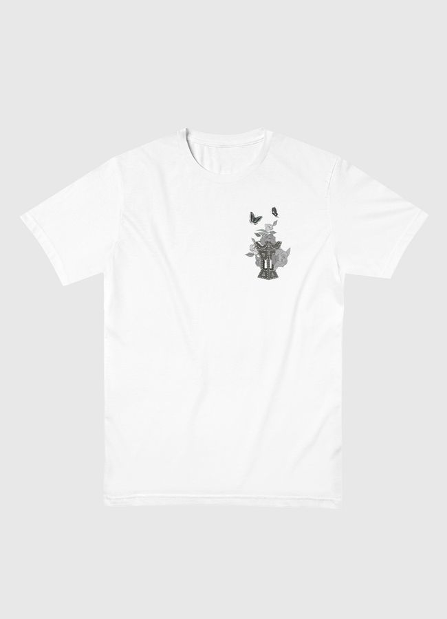 Flowers and butterflies  - Men Basic T-Shirt