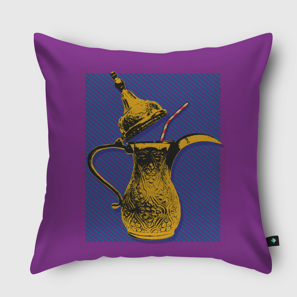 arabian coffee addicted Throw Pillow