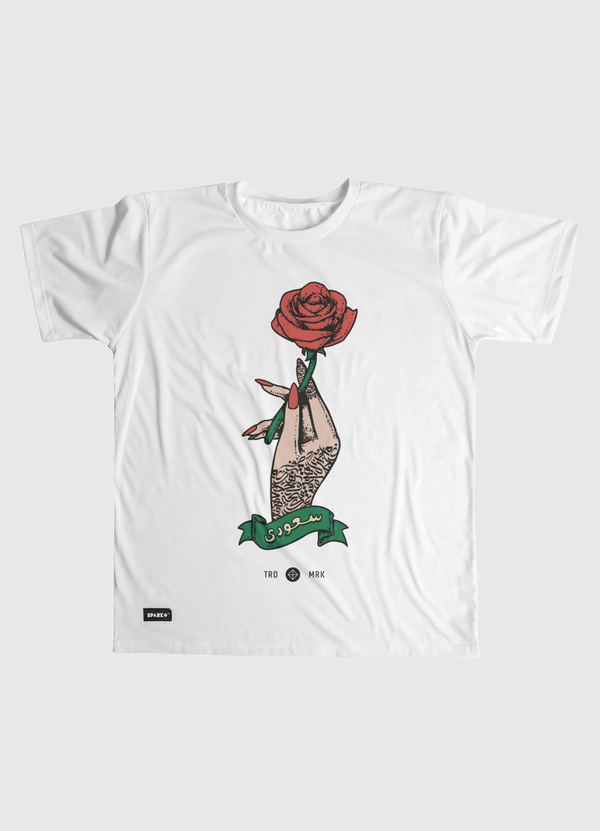 Calligraphy & Roses Men Graphic T-Shirt