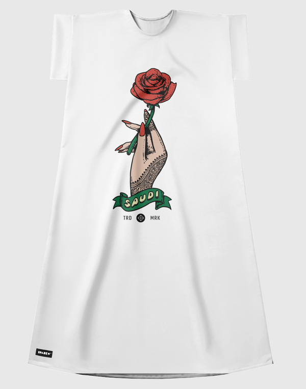 Henna and Roses Short Sleeve Dress