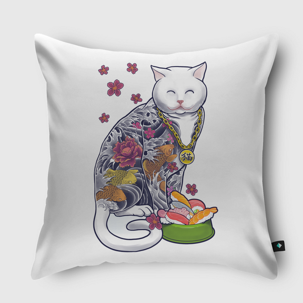 The Mob Cat Throw Pillow