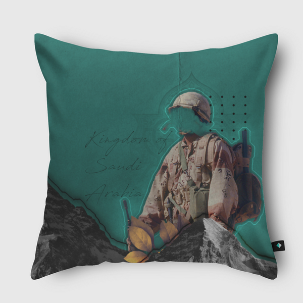 SAUDI SOLDIER . Throw Pillow