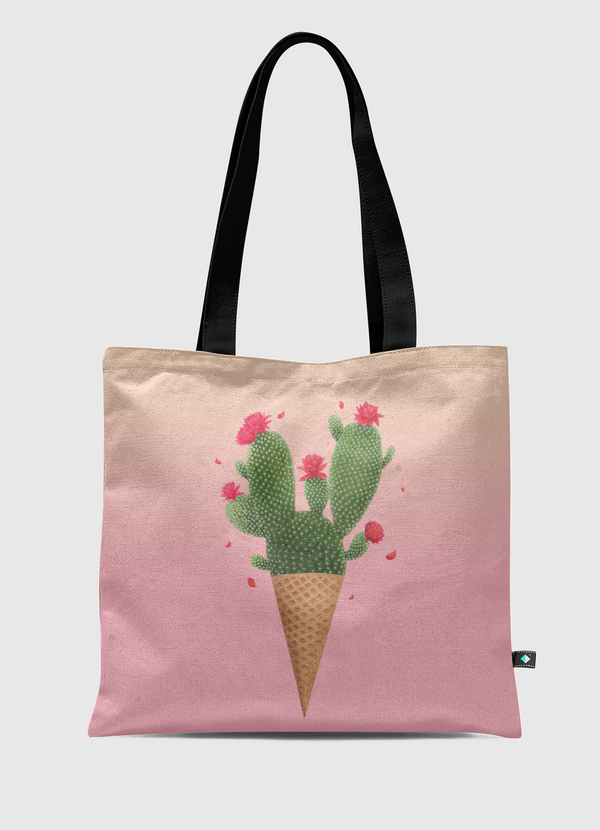 Ice cream with cactus Tote Bag