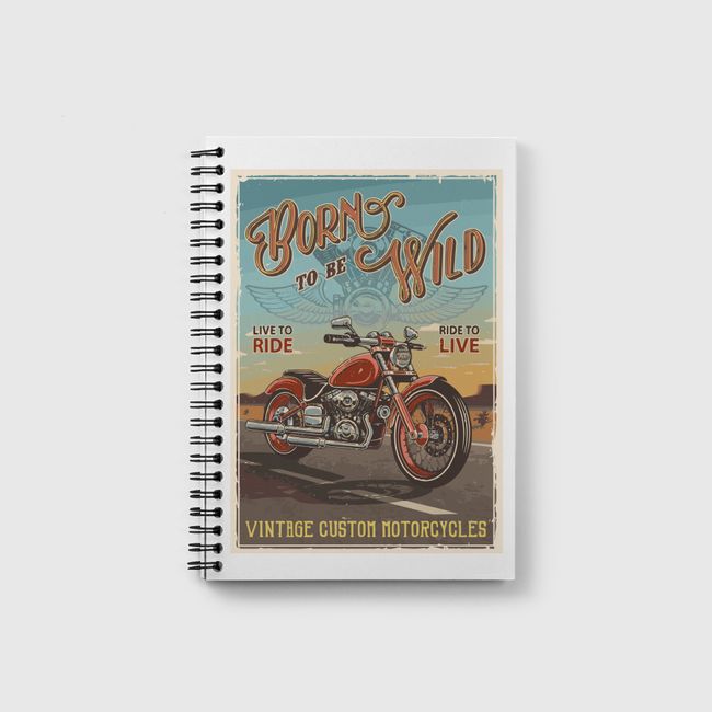 Wild Vintage Motorcycle  - Notebook