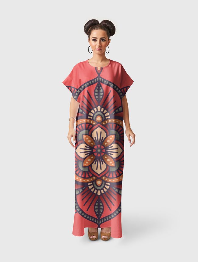 Mandala Pattern 025 - Short Sleeve Dress