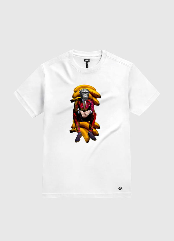 Banana Monkey White Gold T-Shirt