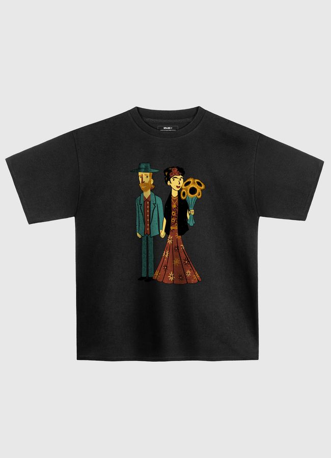 Love is Art Frida Van Gogh - Oversized T-Shirt