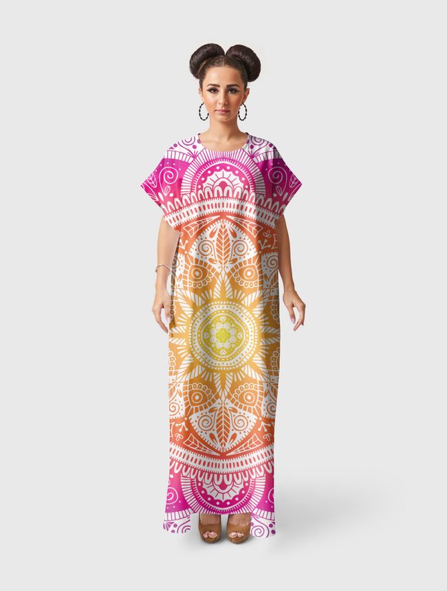 Mandala Pattern 009 - Short Sleeve Dress
