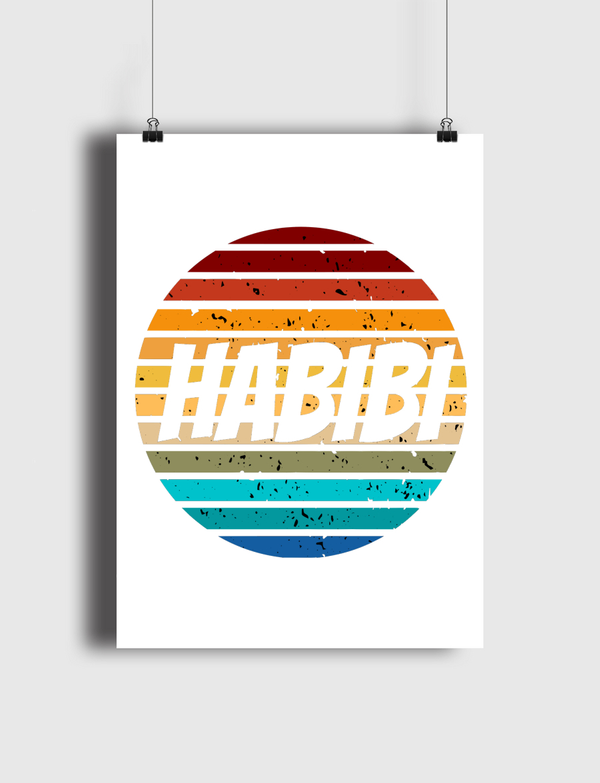 habibi retro sunset  Poster
