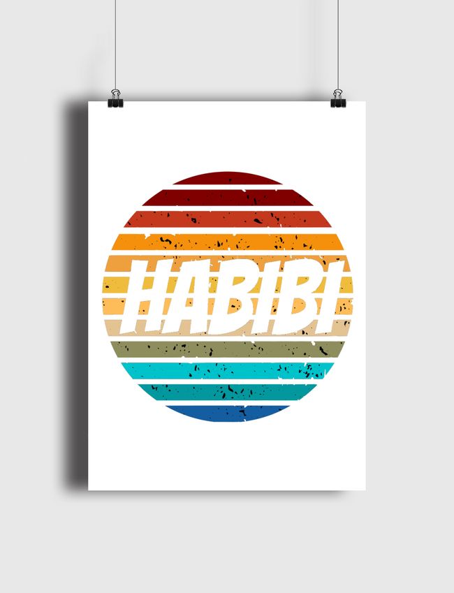 habibi retro sunset  - Poster