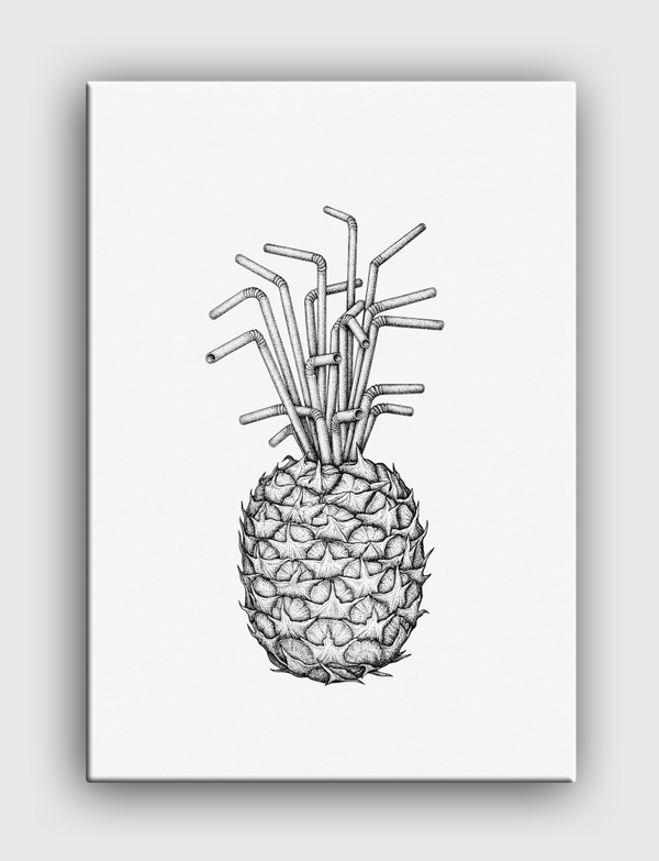 pineapple straws Canvas