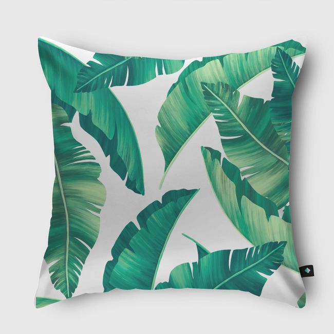 green leaves - Throw Pillow