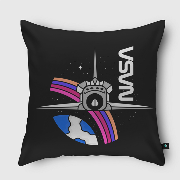 Nasa Spaceship Throw Pillow