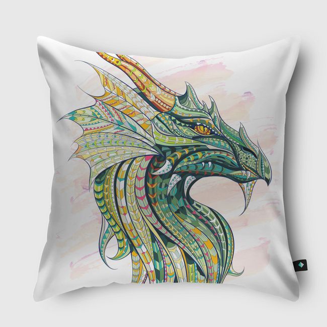 Ethnic Patterned Dragon - Throw Pillow