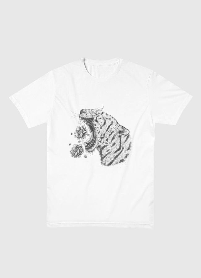 Tiger with flowers - Men Basic T-Shirt