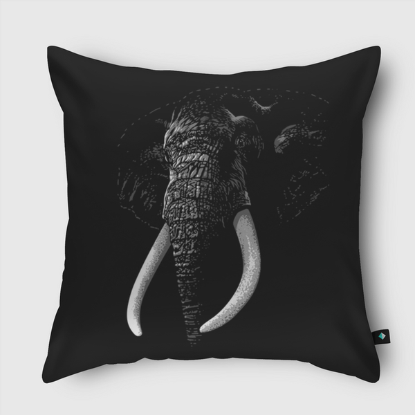Elegant Elephant Throw Pillow