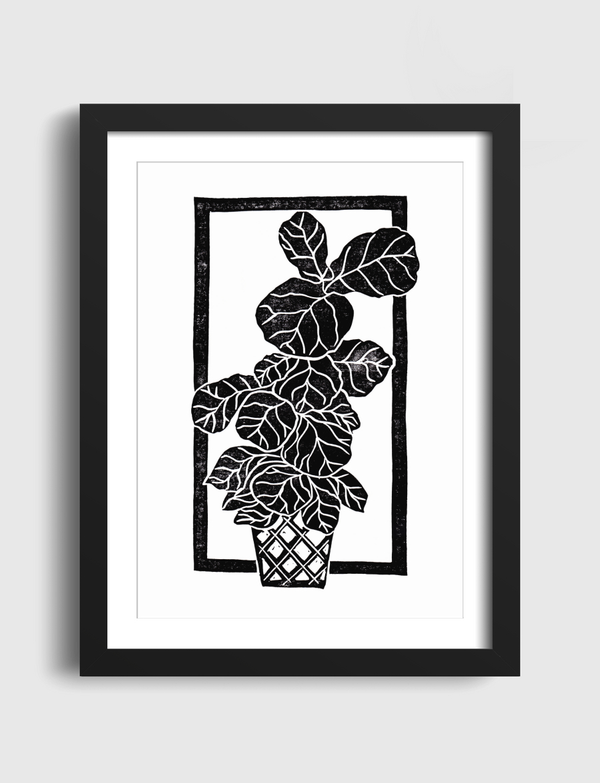 Fiddle Leaf Fig Blockprint Artframe