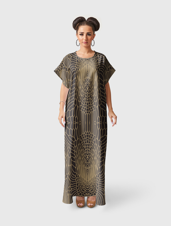 Python gold Short Sleeve Dress