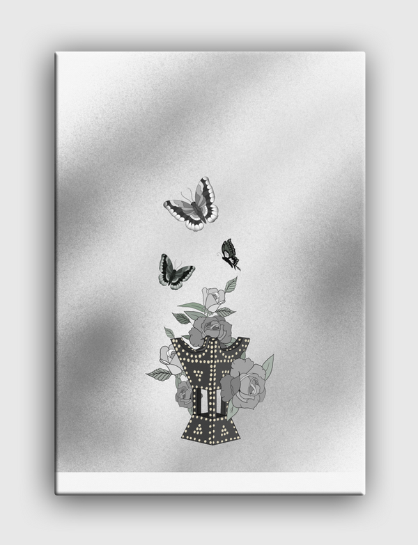 Flowers and butterflies  Canvas