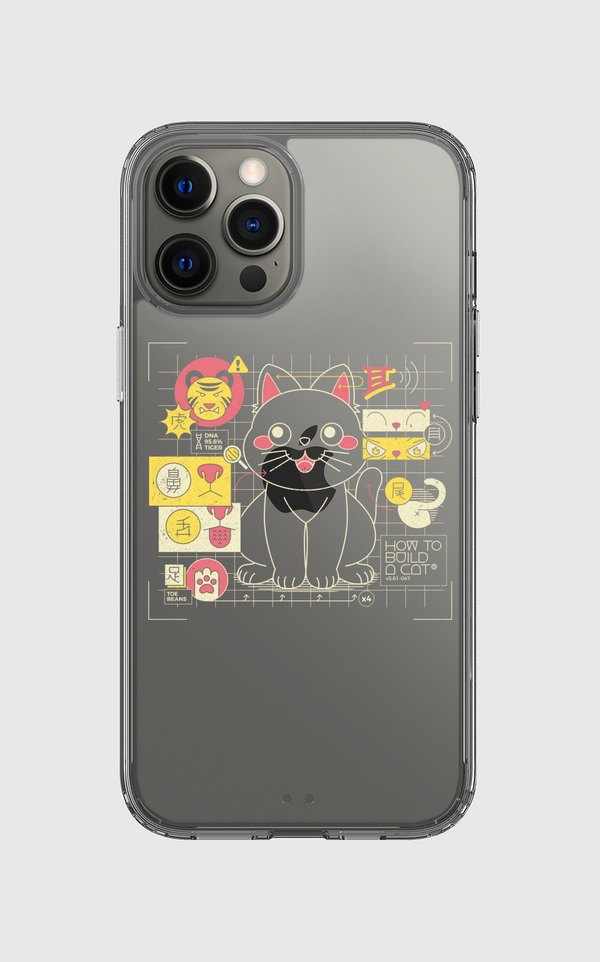 Japanese Cat Graph Clear Case