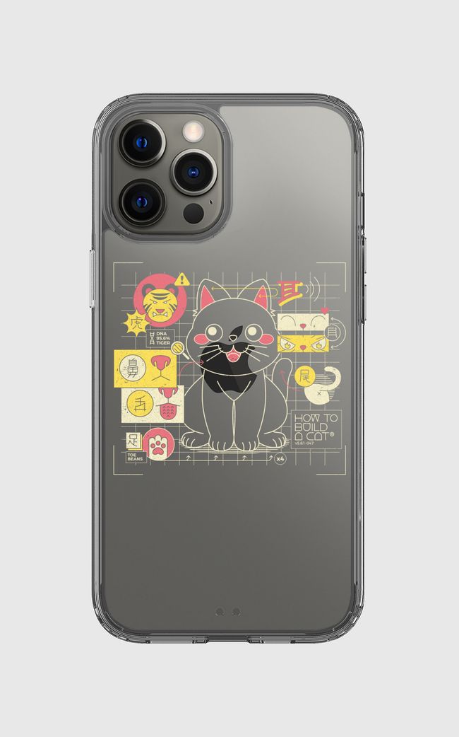 Japanese Cat Graph - Clear Case