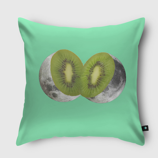 kiwi moon Throw Pillow