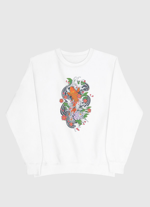 Koi Fish Pond Men Sweatshirt