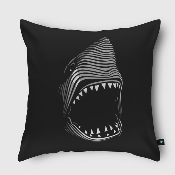 Great shark lines Throw Pillow