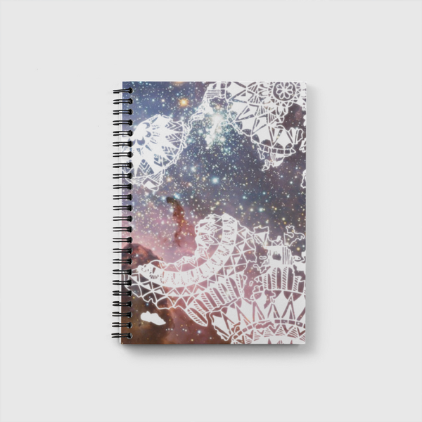 world map mandala Notebook