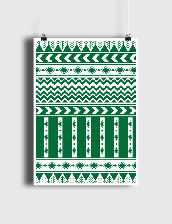 Asir Green Pattern Poster