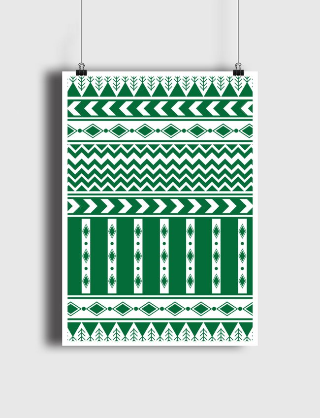 Asir Green Pattern - Poster