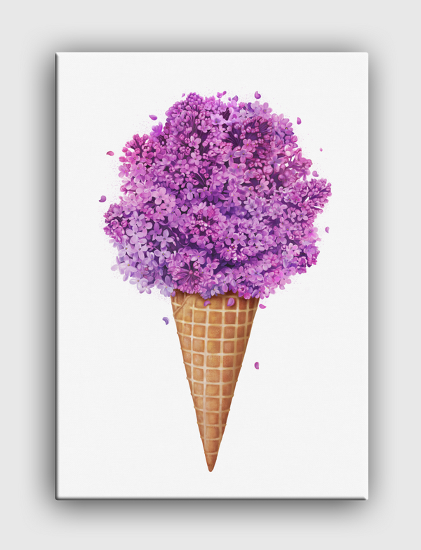 Ice cream with lilac Canvas