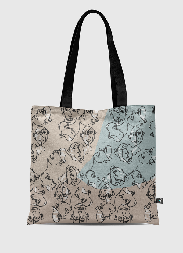 Faces Diptych Tote Bag