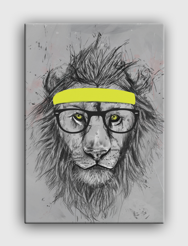 Hipster lion Canvas