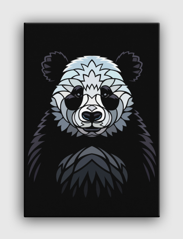 Tribal frontal panda Canvas