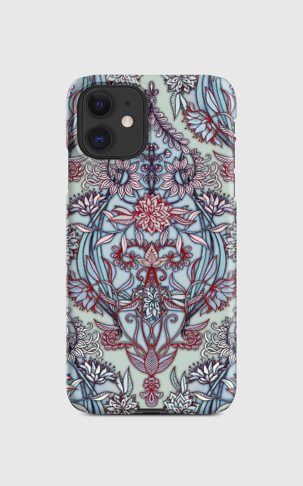 Red & Blue Nature Doodle Regular Case