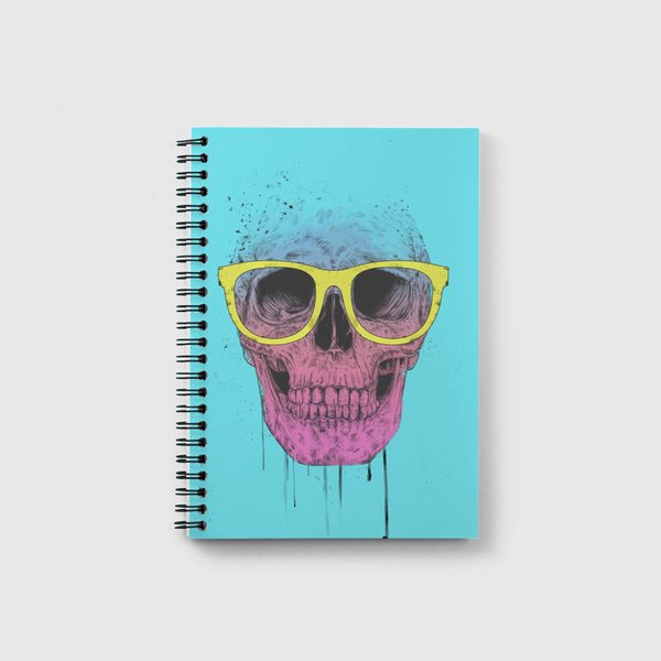 Pop art skull with glasses Notebook